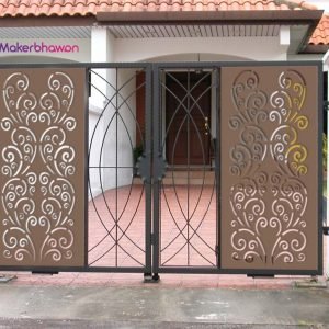 cnc wood gate design dxf file