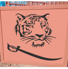 Tiger face art design