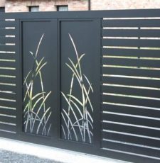 grass metal gate design