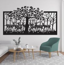 Laser cut tree decore wall art design