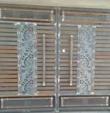 curl design metal plate gate