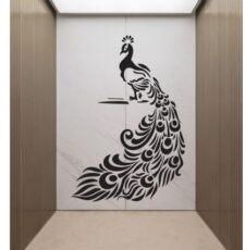 Peacock partition/grill vector design dxf/svg
