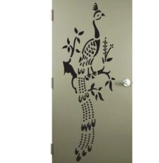 peacock with tree branch door/grill dxf/svg design