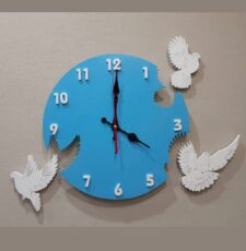 cnc plasma pigeons clock svg/dxf design