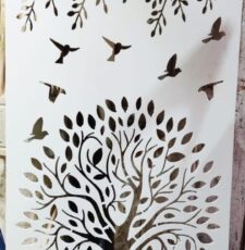 cnc plasma tree with birds art dxf/svg design