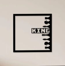 Cnc King Wall Art svg/dxf file