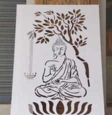 Cnc Lotus with Tree With Budhha svg/dxf file