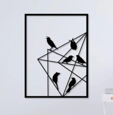 cnc birds wall art dxf/svg design