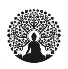 cnc buddha under tree dxf/svg design