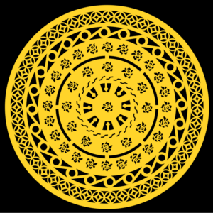 cnc circle gate design dxf file