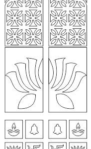 cnc home temple jali svg/dxf file