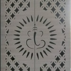 cnc ganpati with rectangular jali svg/dxf file