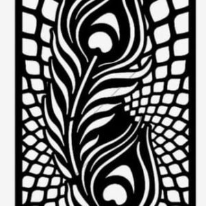 cnc peacock feather svg/dxf file