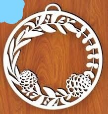 cnc circle frame jali svg/dxf file