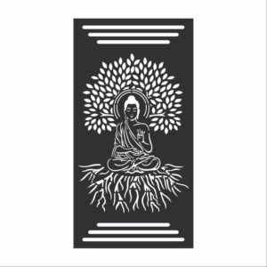 Buddha In Tree Branches Design dxf/svg file