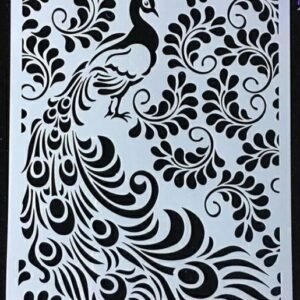 CNC Peacock Stencil Design svg /dxf file