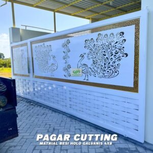 Double Peacock With Flower Main Gate svg/dxf file