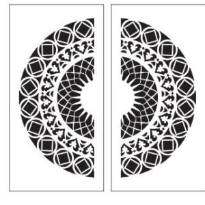 Cnc Half Round Design dxf/svg file