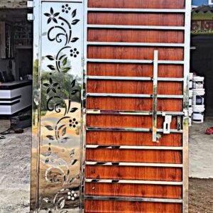 Cnc Leaf with Flower curl gate Design dxf/svg file