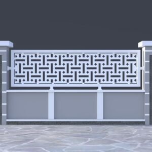 Square Compound Wall Jali dxf/svg file