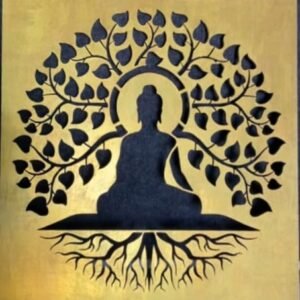 cnc budhha with tree jali svg/dxf file