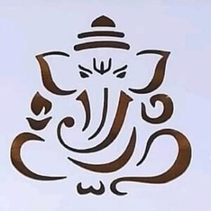 cnc elephant with ganpati jali svg/dxf file