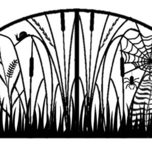cnc spider with grass jali svg/dxf file