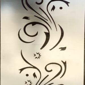 Cnc Curl With Leaves Design dxf/svg file