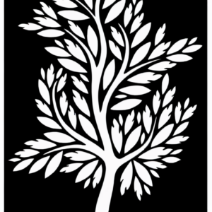 Cnc Tree with cut Leaf Design dxf/svg file