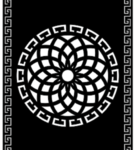 cnc Circle with Border Metal Grill Design svg/dxf file