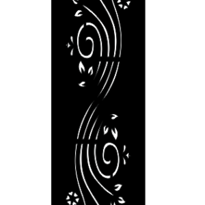 Cnc Curl Leaf Pattern Jali Design svg/dxf file