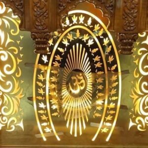 cnc oval with curl jali svg/dxf file