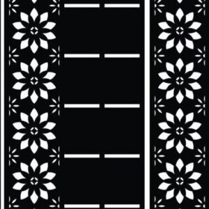 cnc circle with flower and lining jali svg/dxf file