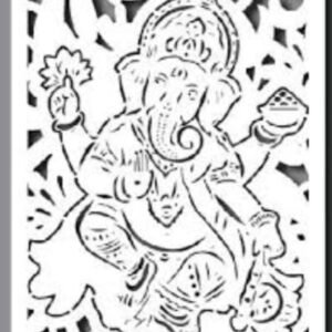 cnc ganpati with curl jali svg/dxf file