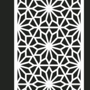 cnc hexagon with diamond flower jali svg/dxf file