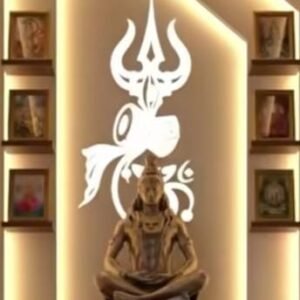 cnc om with trishul svg/dxf file