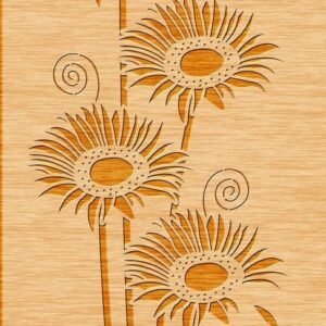 cnc sunflower jali svg/dxf file
