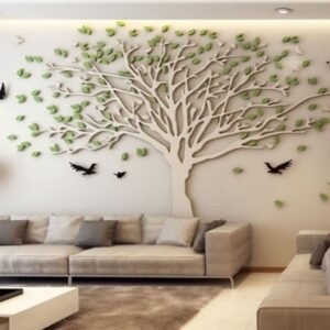 cnc tree with birds svg/dxf file