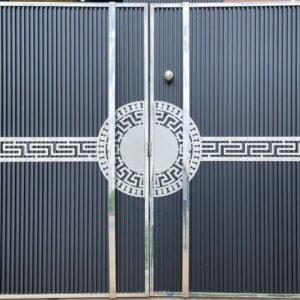 cnc Round with Strips Door Gate Design svg/dxf file