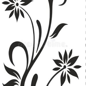 Cnc Flower Leaf Stencil Design svg/dxf File