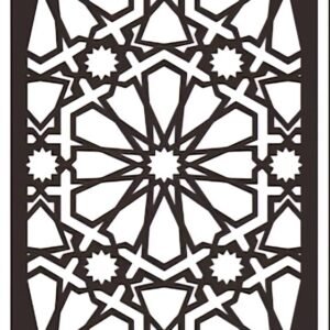 cnc Islamic Star Pattern Jali Design svg/dxf file