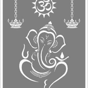 Cnc Ganpati With Om Door Design svg/dxf file