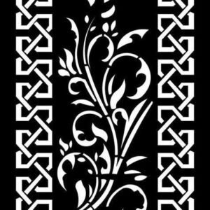 Cnc Curl Design With Border svg/dxf file