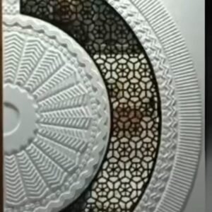 Cnc Hexagonal Cut Half Rounf Grill svg/dxf file