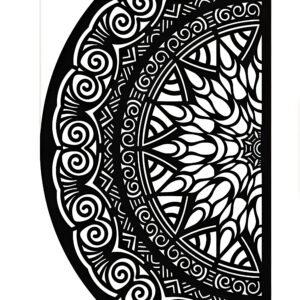 Cnc Half Mandla Art svg/dxf file