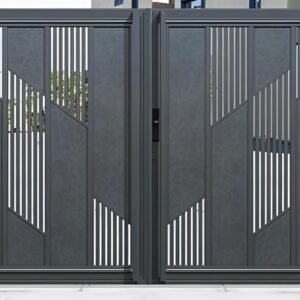 Cnc Straight Strips Entrance Gate Design svg/dxf File