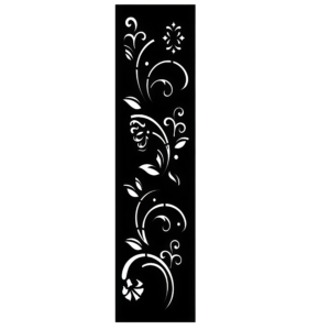 cnc Curl Leaf With Flower Design svg/dxf File