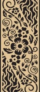 cnc curl flower jali dxf/svg design