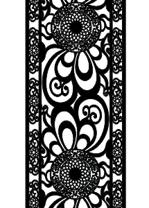 Cnc Round Chakra with Curl Grill Design svg/dxf file