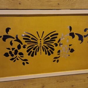 cnc butterfly with curl jali svg/dxf file